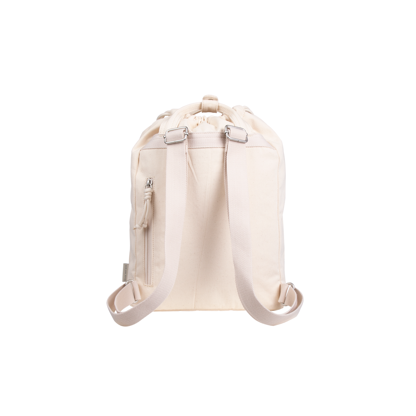 Macaroon Mini Drawstring Organic Cotton Series Beige Backpack