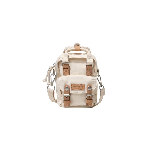 Macaroon Tiny Organic Cotton Series Beige Crossbody Bag